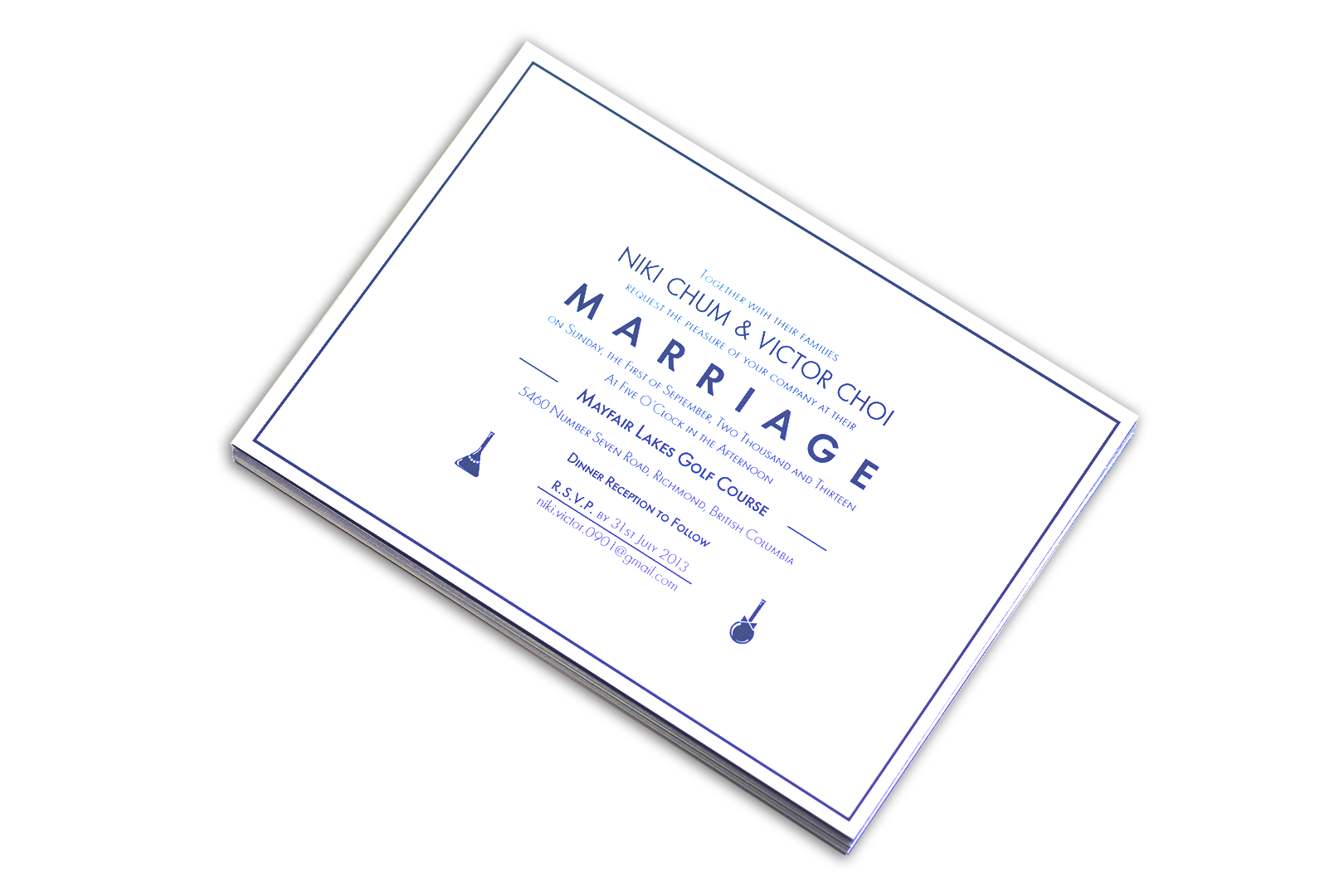 NI+V Wedding — Invitation Card (Back)