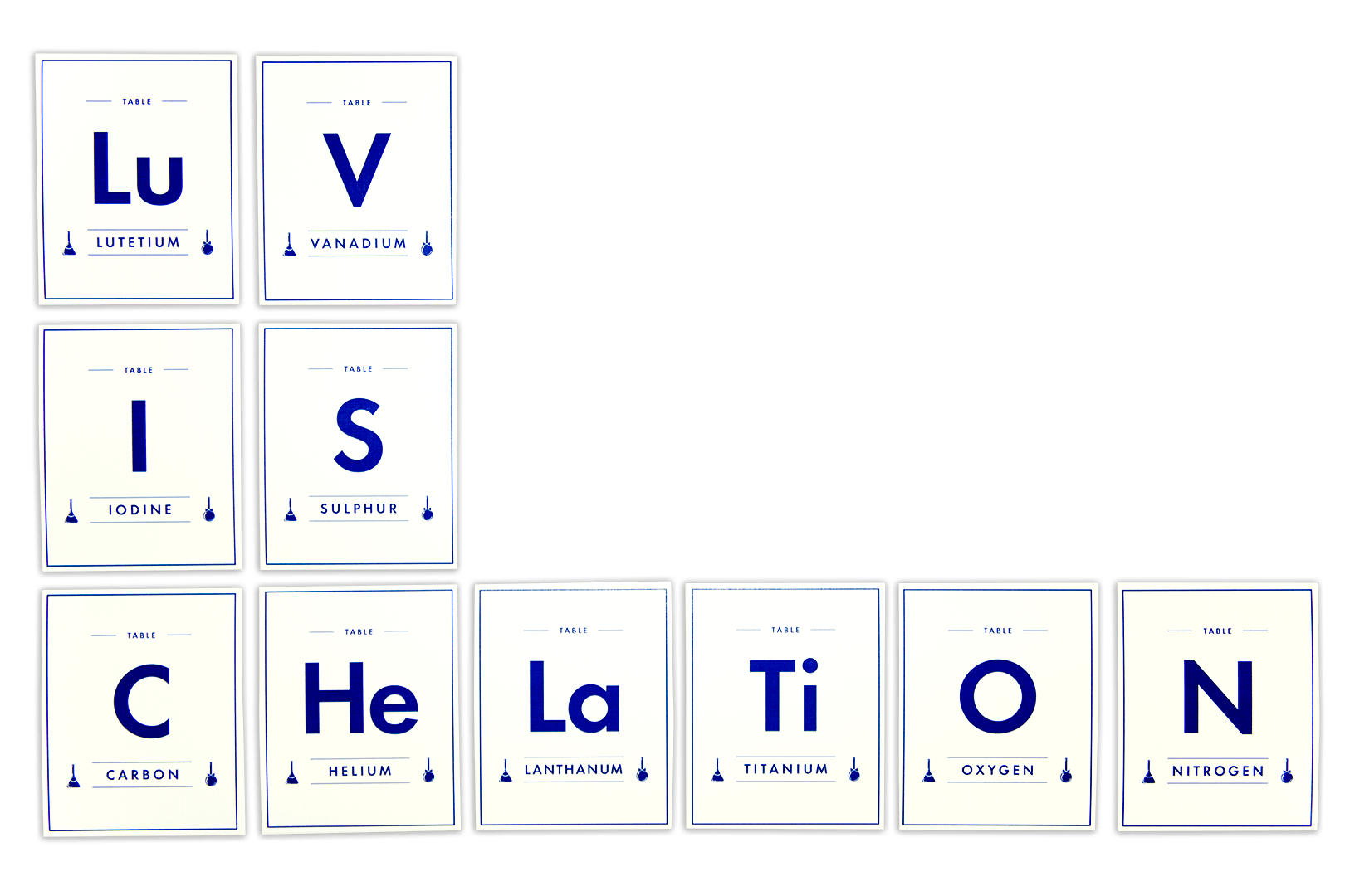 NI+V Wedding — Table Cards